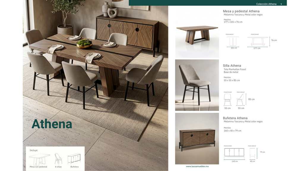 Comedor Athena para 6 personas