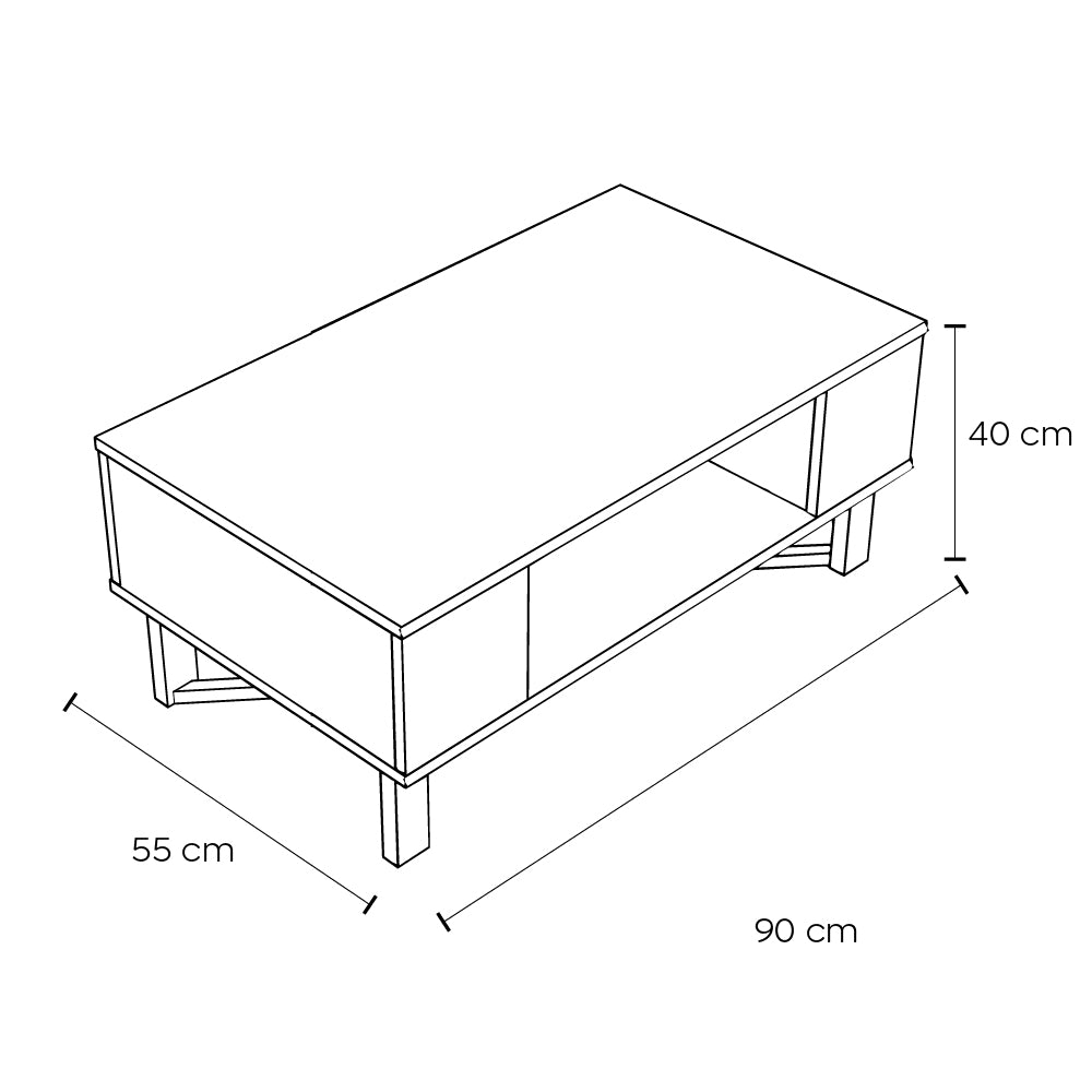 Mesa de centro Mallory rectángular